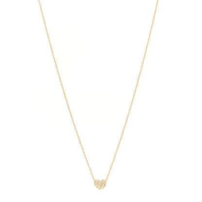 David Yurman 18K Yellow Gold Diamond Cable Heart Pave Pendant Necklace 1 of 4