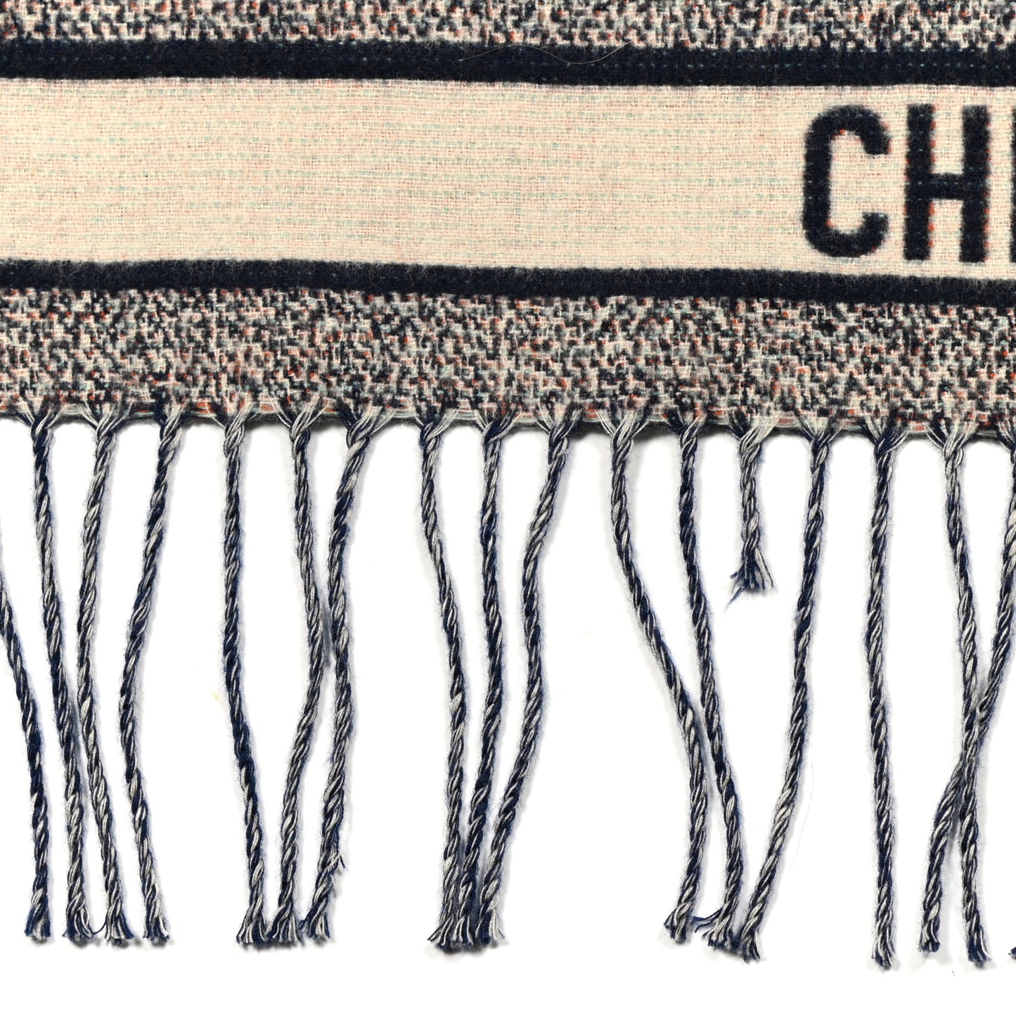 Wool Throw Cream Bleu