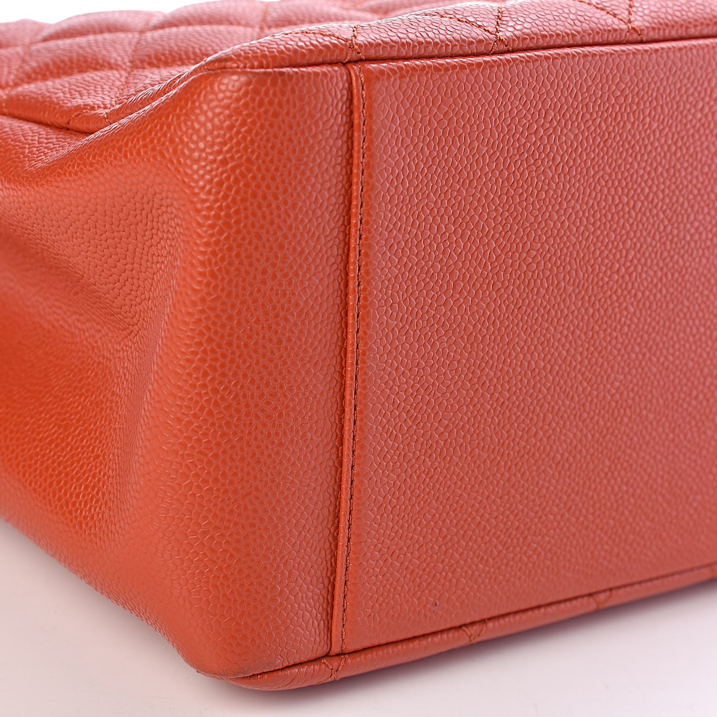 Caviar Quilted Grand Shopping Tote GST Orange