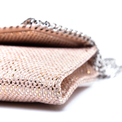 Stella McCartney Metallic Woven Raffia Falabella Mini Crossbody Pink 11 of 11