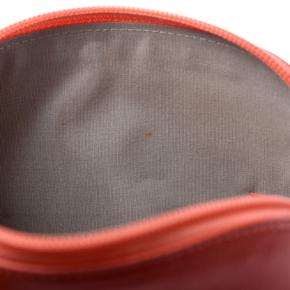 Chanel Goatskin Jacket Embossed Cosmetic Case Orange 10 of 10