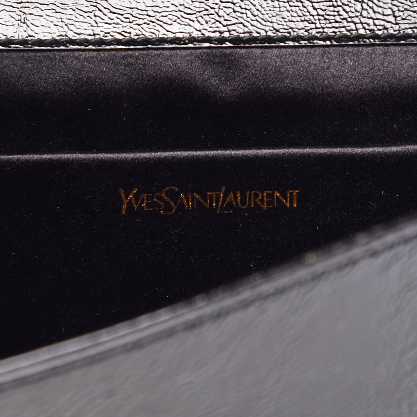 Textured Patent Monogram Large Belle De Jour Clutch Black