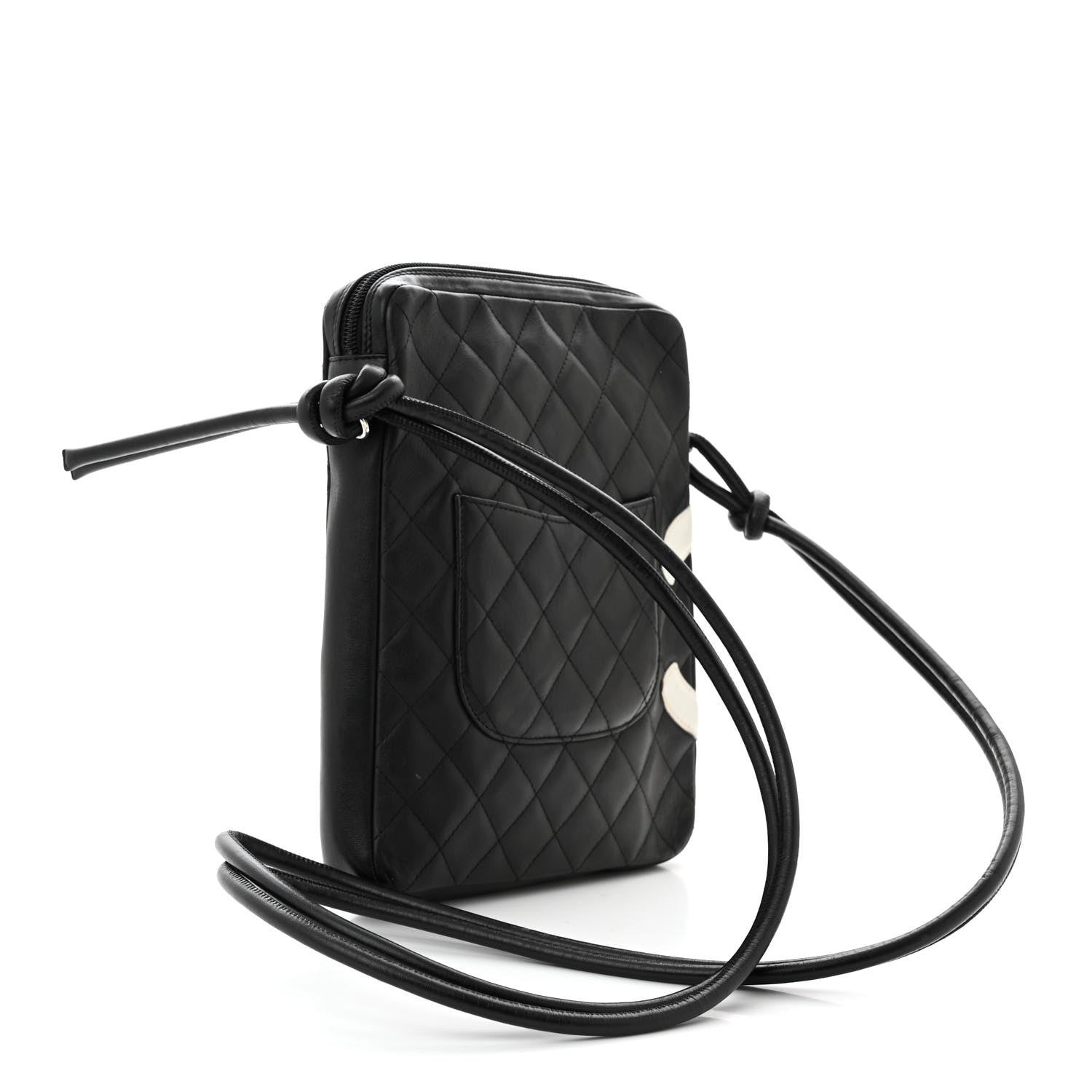 Chanel Calfskin Quilted Medium Cambon Messenger Black White 3 of 11