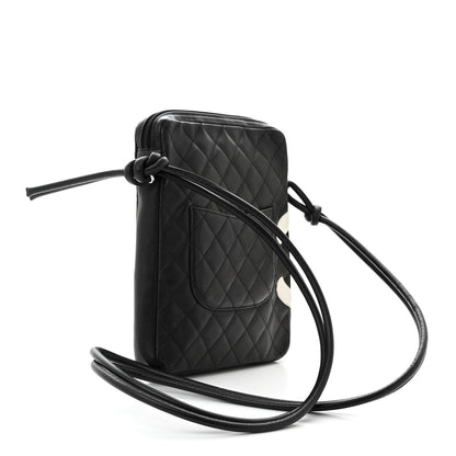 Chanel Calfskin Quilted Medium Cambon Messenger Black White 3 of 11