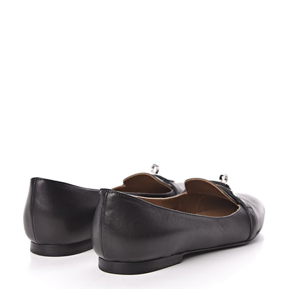 Hermes Calfskin Pegase Ballerina Flats 37 Black 4 of 10