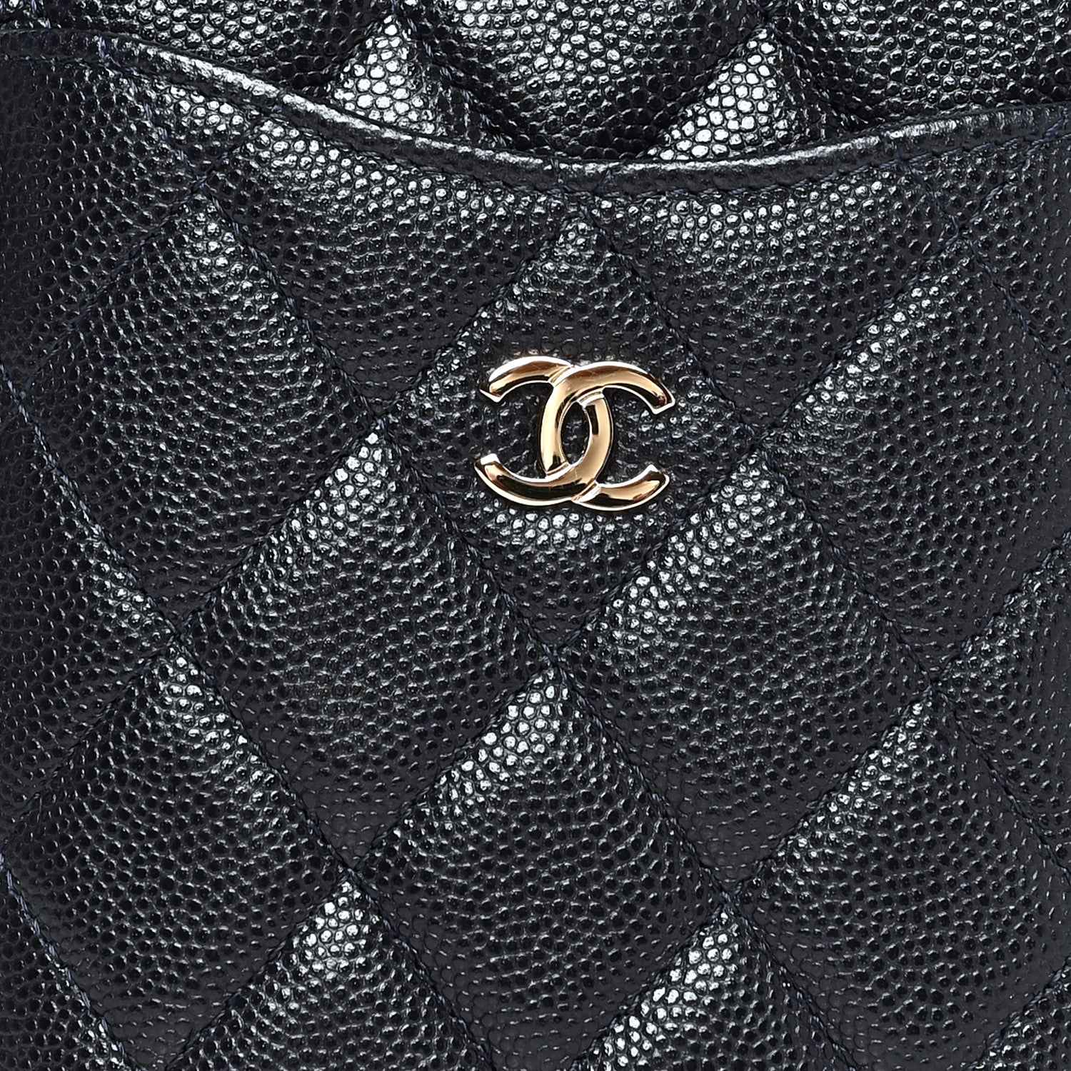 Chanel Caviar Quilted Classic Flat Wallet Pouch Black 9 of 9