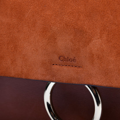 Chloe Suede Calfskin Medium Faye Shoulder Bag Tobacco 13 of 13