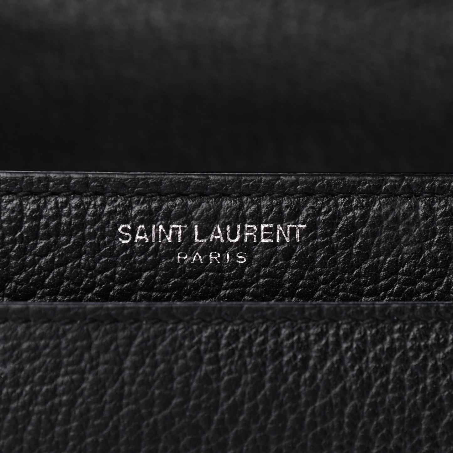 Grained Calfskin Medium Monogram Sunset Satchel Black