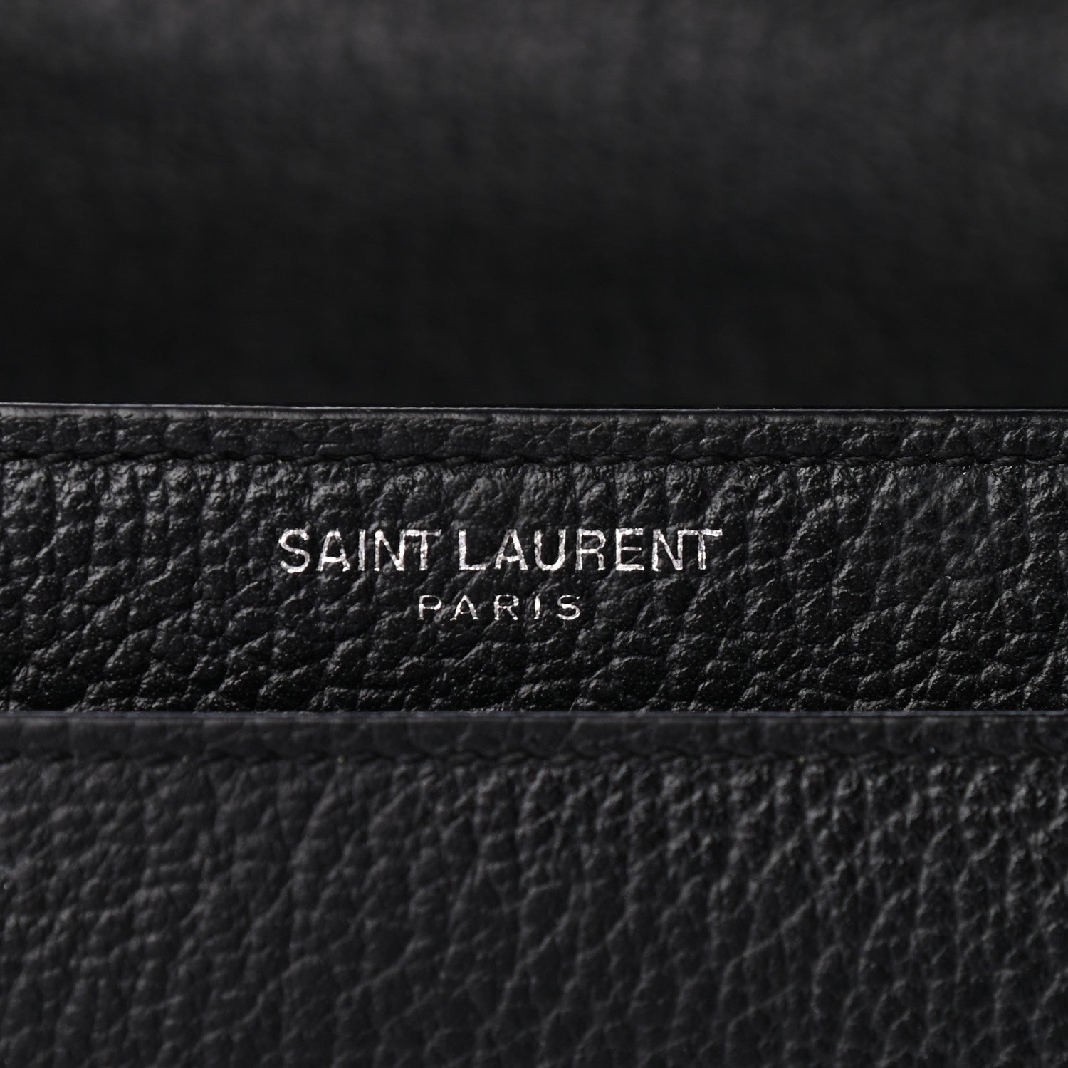 Saint Laurent Grained Calfskin Medium Monogram Sunset Satchel Black 7 of 10