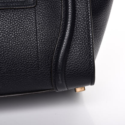 Celine Drummed Calfskin Micro Luggage Midnight 9 of 10