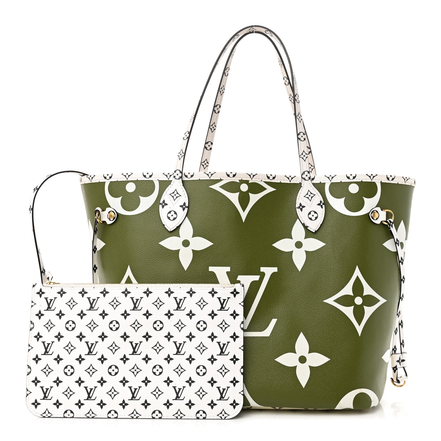 Louis Vuitton Monogram Giant Neverfull MM Kaki 1 of 17