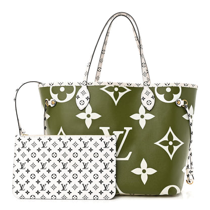 Louis Vuitton Monogram Giant Neverfull MM Kaki 1 of 17