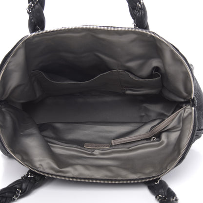 Chanel Distressed Lambskin Large Lady Braid Satchel Black 5 of 13
