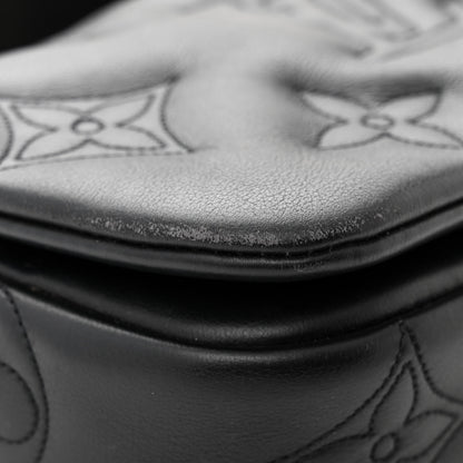 Louis Vuitton Calfskin Bubblegram Wallet On Strap Black 12 of 12
