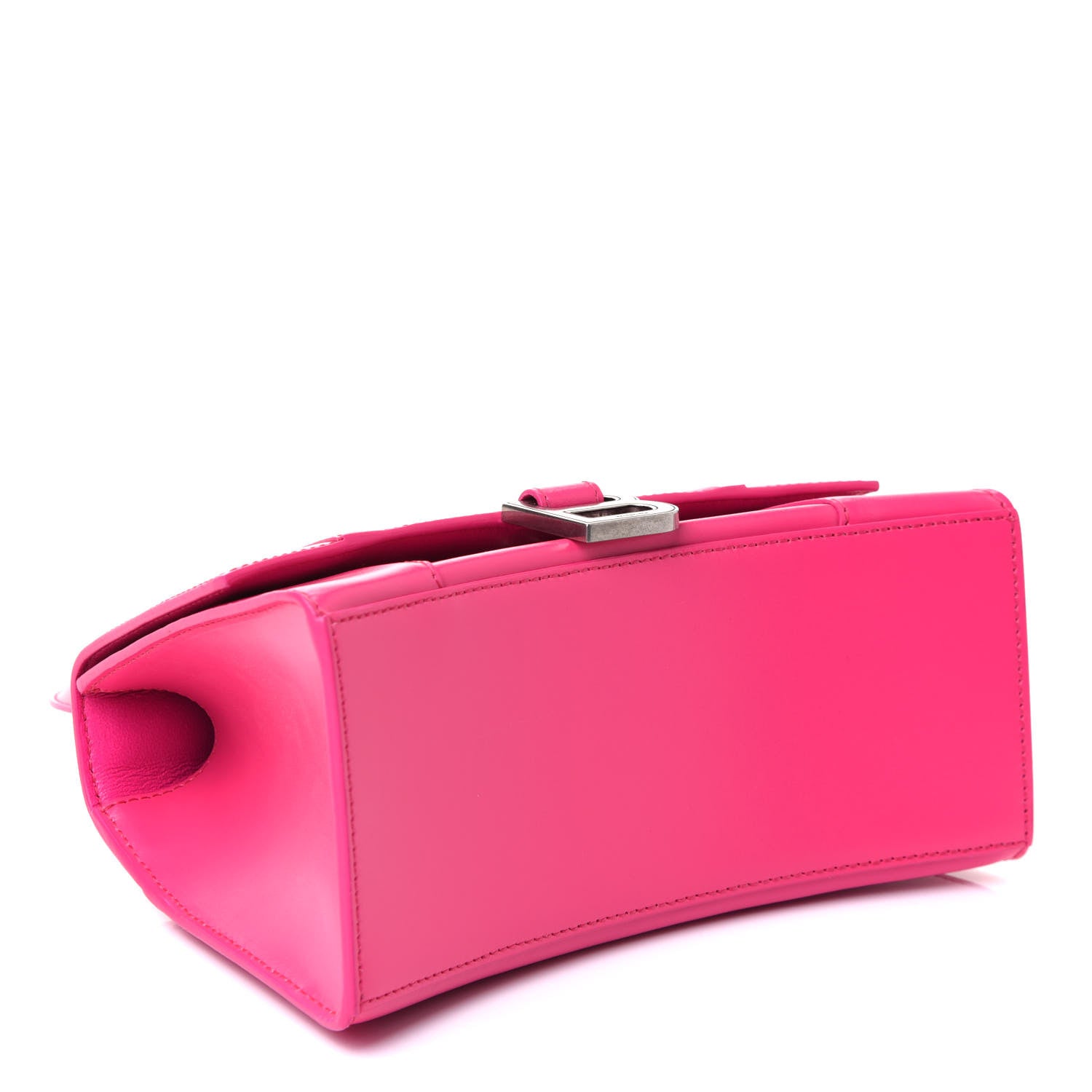 Balenciaga Shiny Box Calfskin Small Hourglass Top Handle Bag Acid Fuchsia 5 of 11