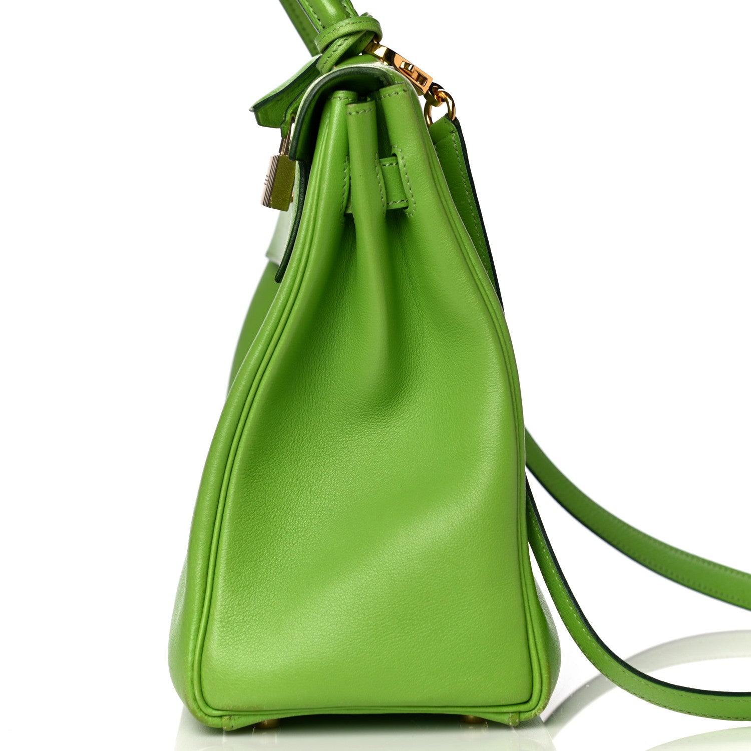 Hermes Veau Gulliver Kelly Retourne 32 Vert Cru 17 of 25