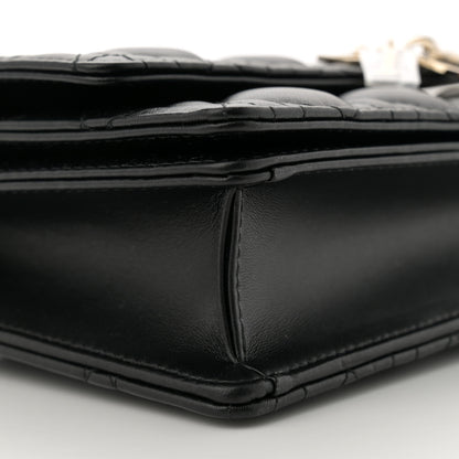 Christian Dior Lambskin Cannage Miss Dior Chain Pouch Black 9 of 11