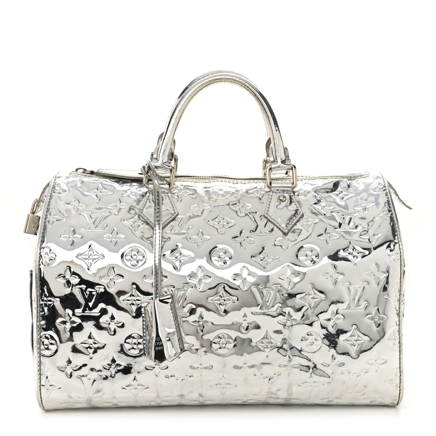 Louis Vuitton Monogram Miroir Speedy 30 Silver 1 of 14