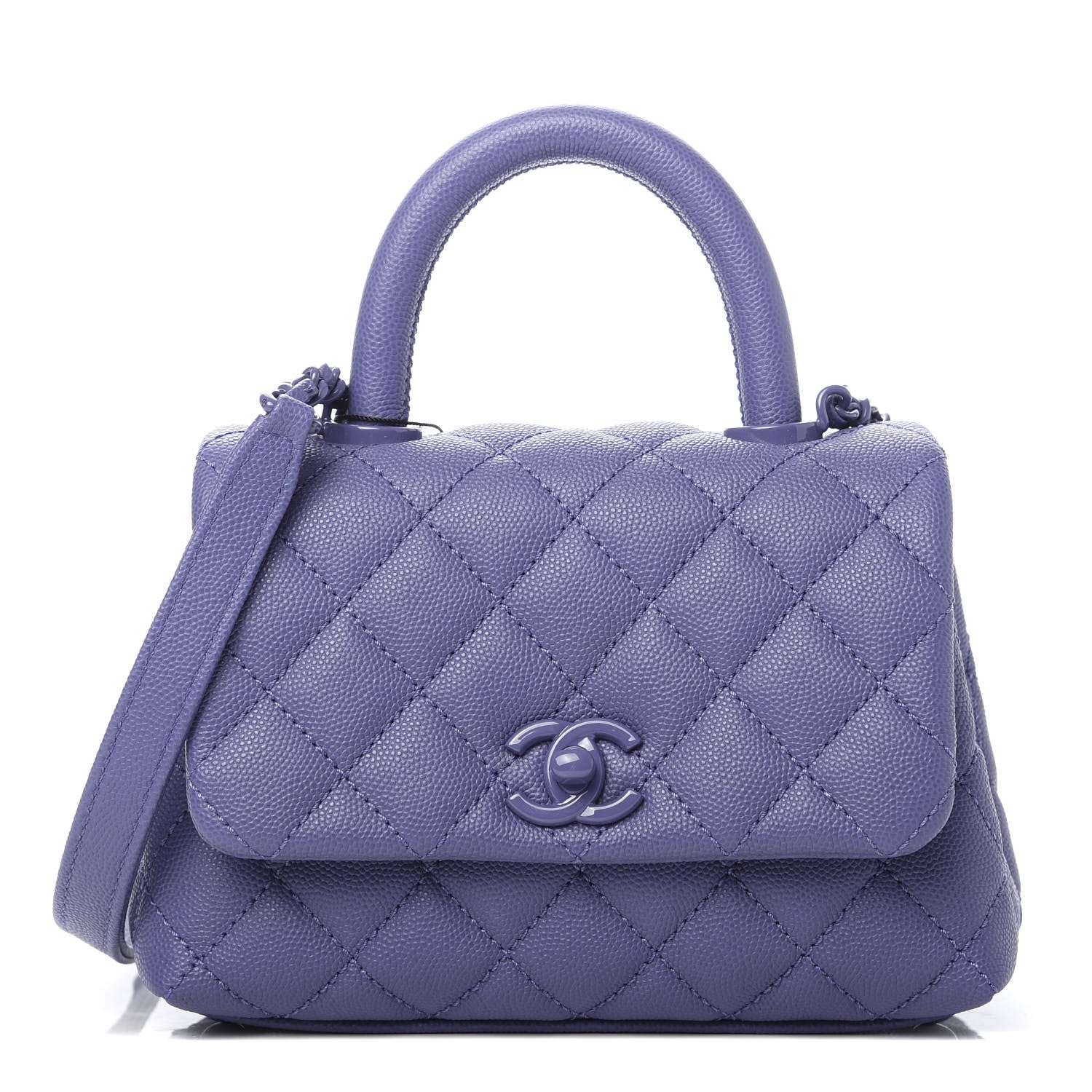 Chanel Caviar Quilted Incognito Extra Mini Coco Handle Flap Blue 1 of 11