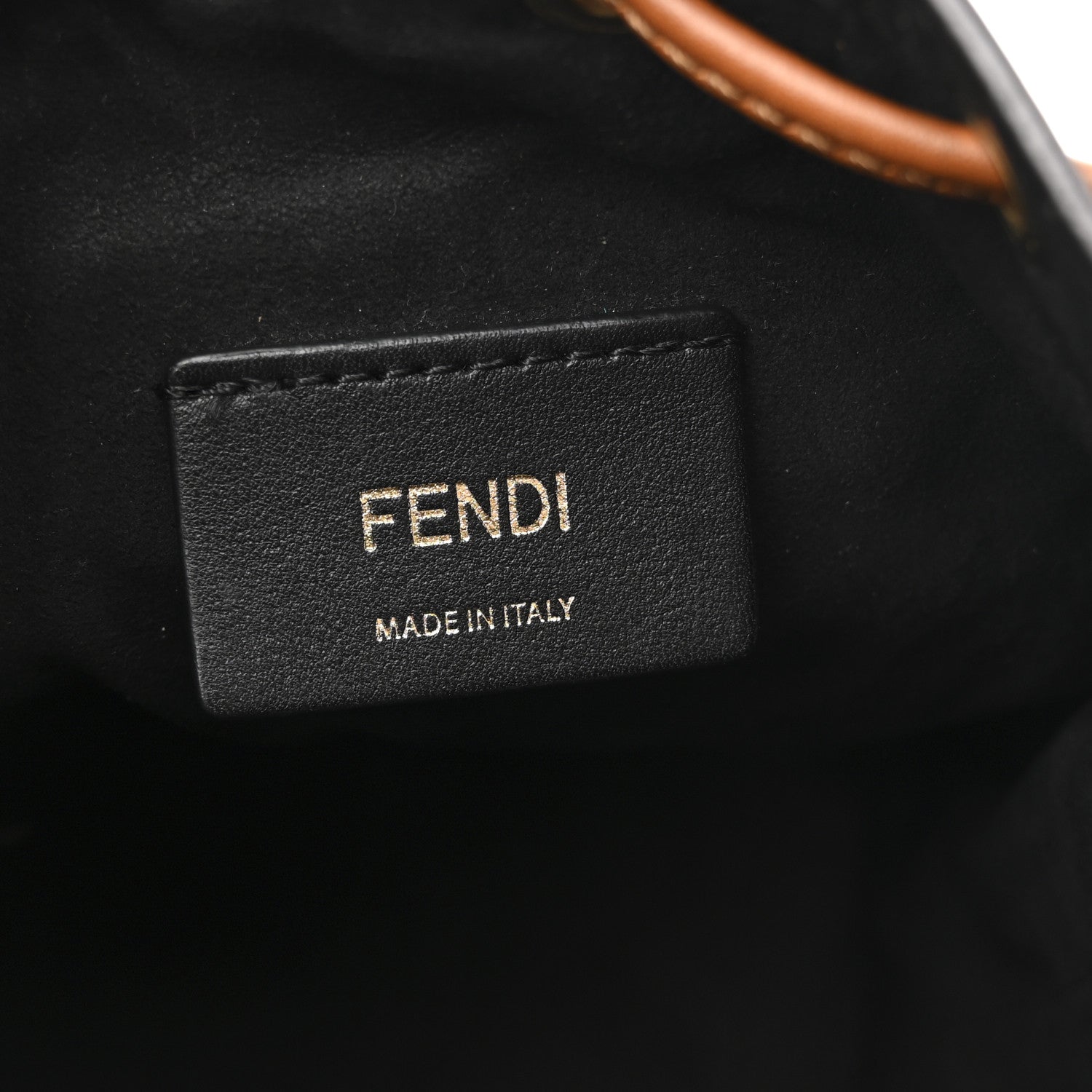 Fendi Kuban Canvas Vitello King F is Fendi FF Embroidered Mini Mon Tresor Bucket Bag Multicolor Cuoio 6 of 13