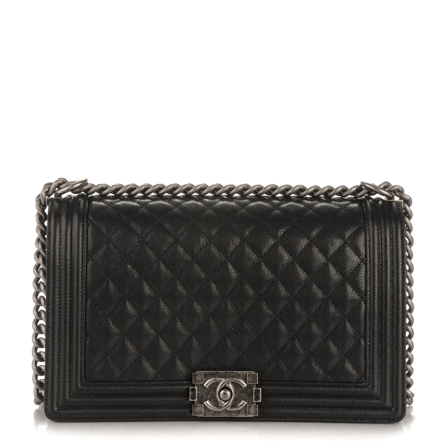 Caviar Quilted New Medium Boy Flap Black