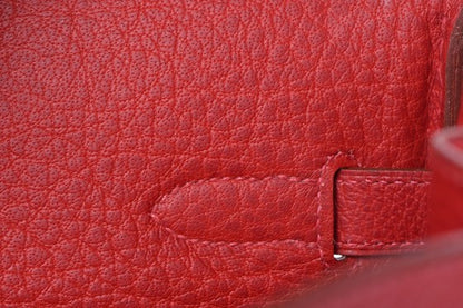 Hermes Buffle Skipper Birkin 35 Rouge Casaque 10 of 41