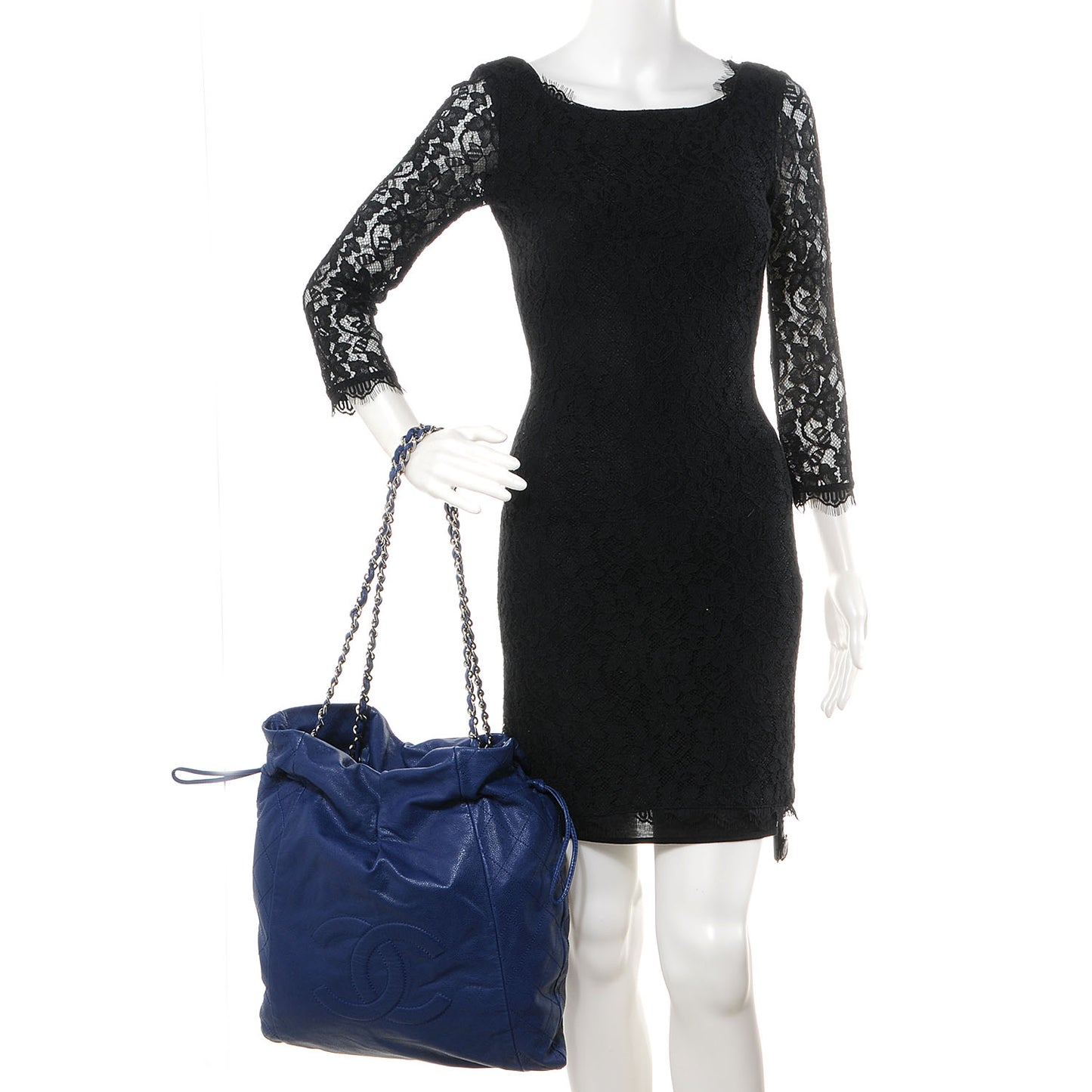 Caviar 31 Drawstring Tote Blue