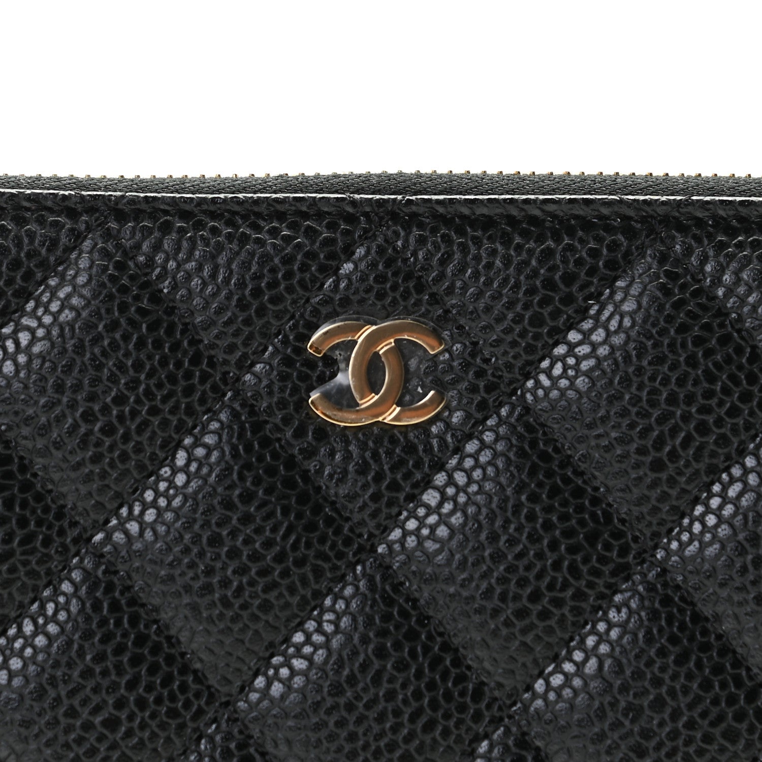 Chanel Caviar Quilted Large Gusset Zip Around Wallet Black 2 of 11