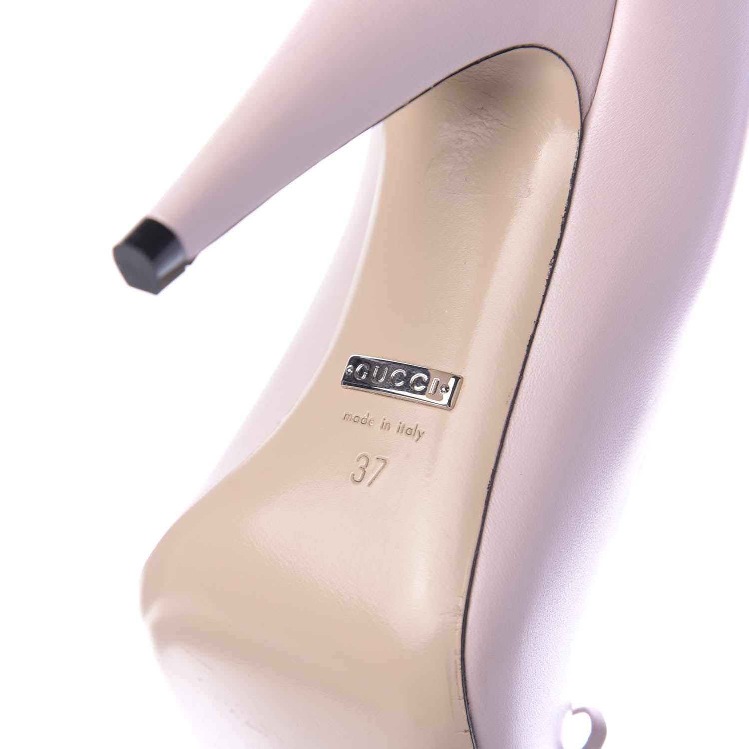 Gucci Nappa Bow High Heel Pumps 37 Powder Pink 10 of 12