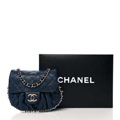 Chanel Washed Lambskin Quilted Mini Chain Around Flap Navy Blue 11 of 11