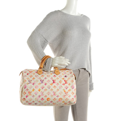 Louis Vuitton Watercolor Aquarelle Speedy 35 White 2 of 8