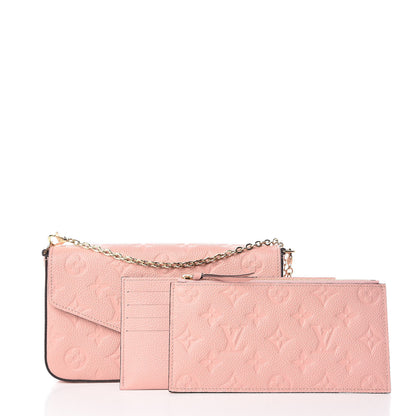 Louis Vuitton Empreinte Pochette Felicie Chain Wallet Rose Poudre 3 of 14