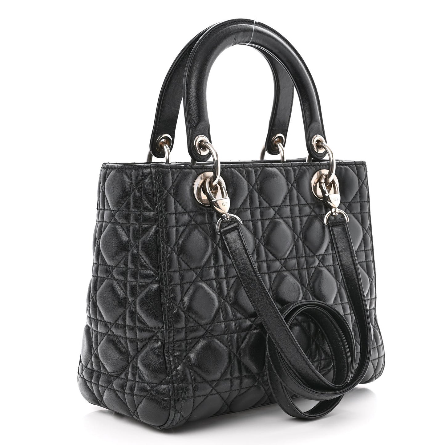 Lambskin Cannage Medium Lady Dior Black