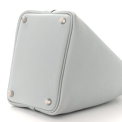 Hermes Taurillon Clemence Picotin Lock 18 PM Bleu Pale 10 of 10