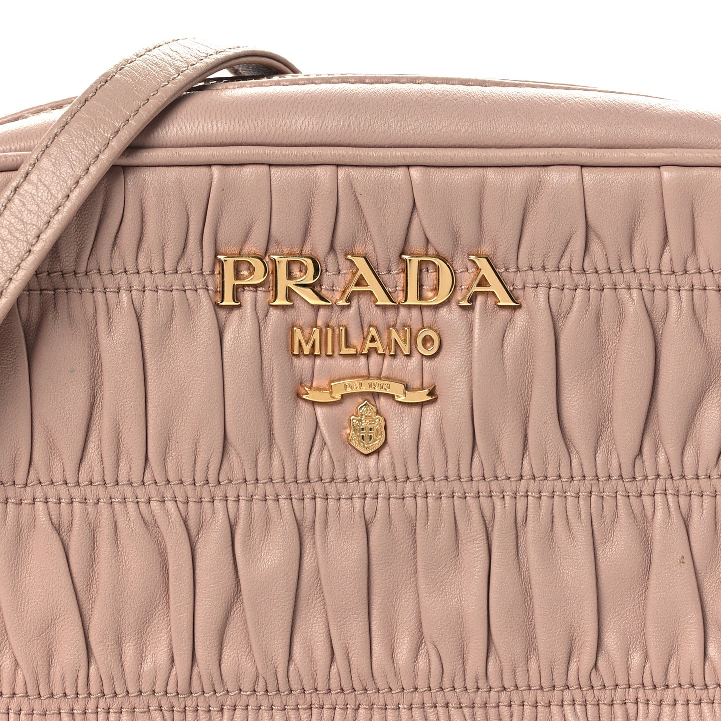 Nappa Gaufre Camera Bag Cipria