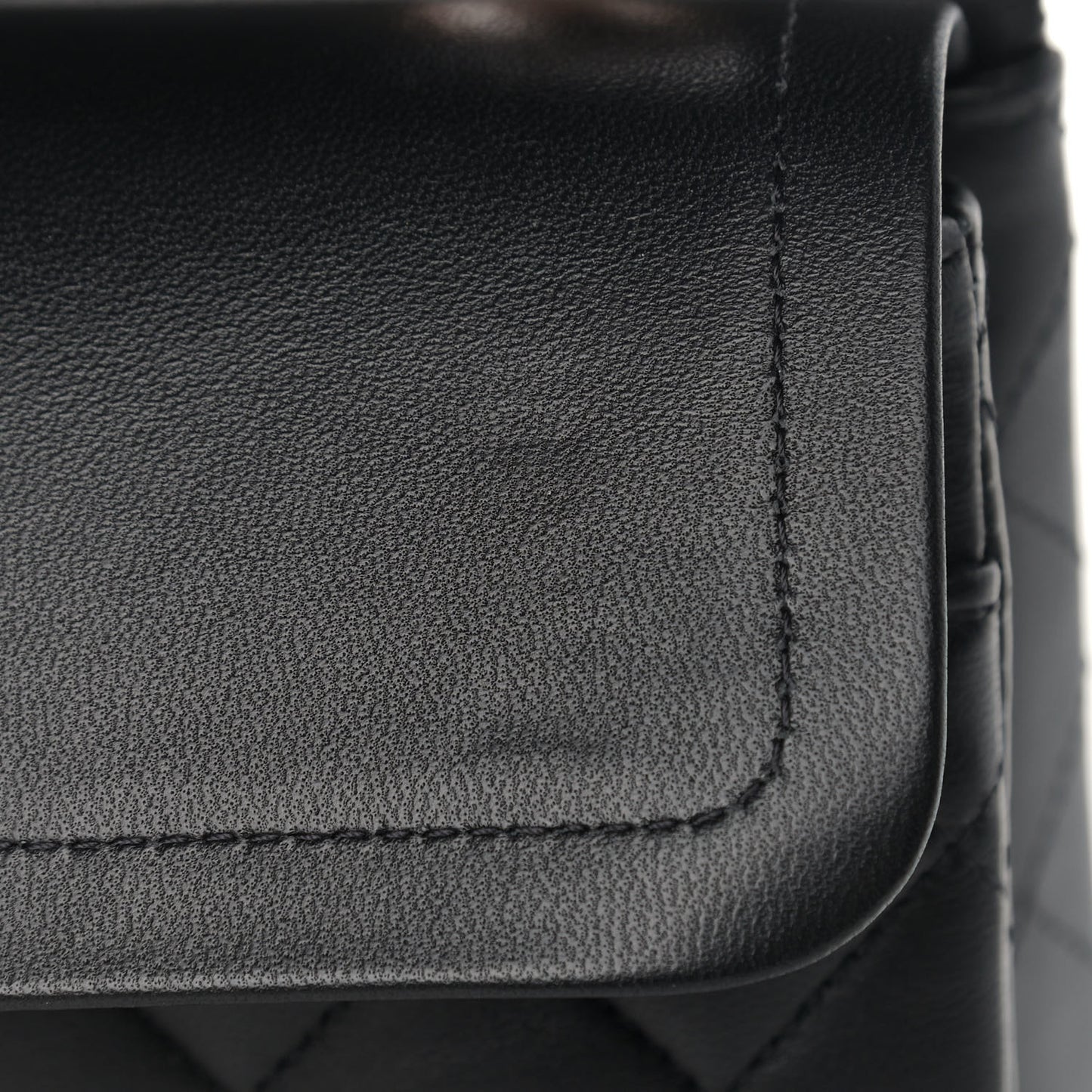 Lambskin Quilted Small Double Flap Black