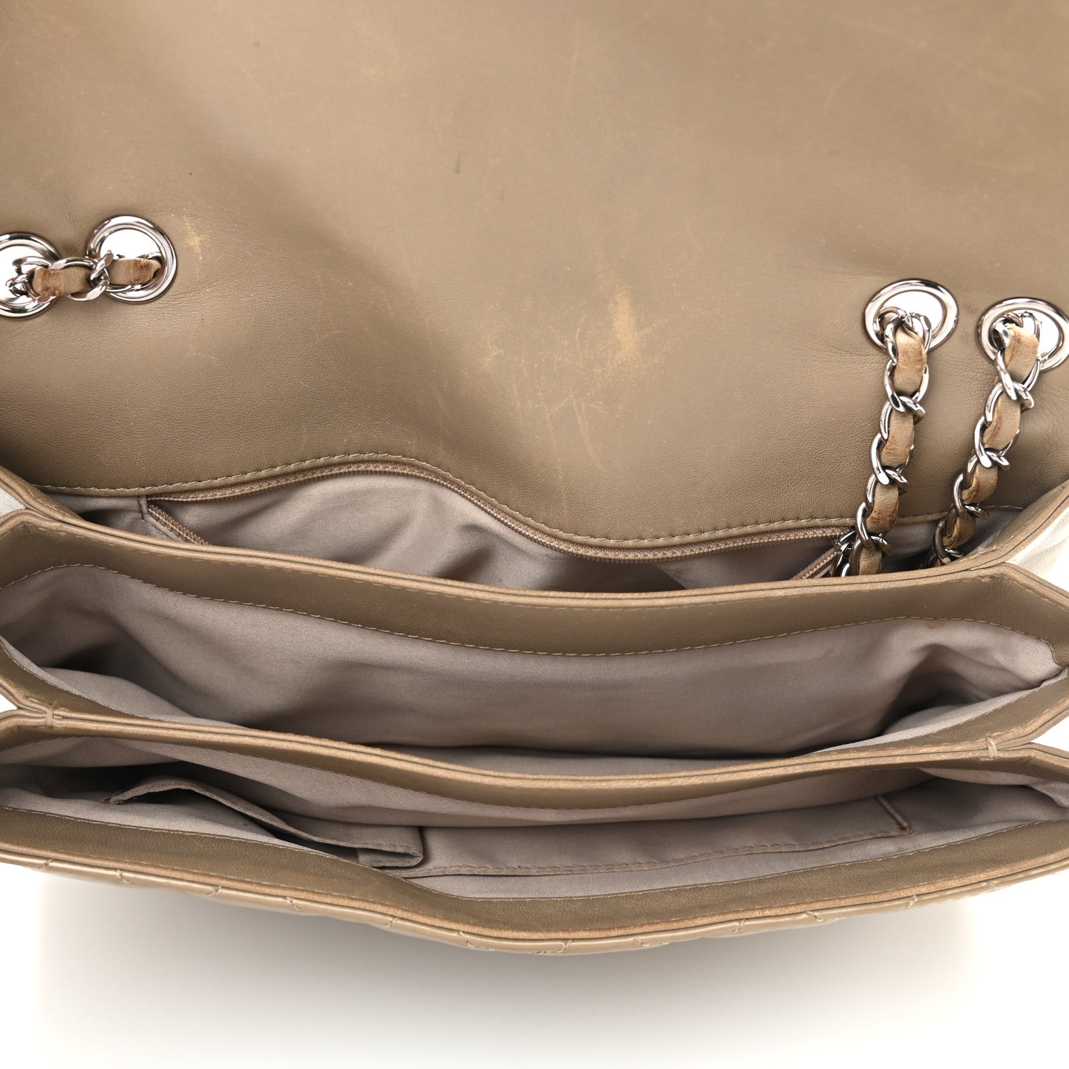 Chanel Patent Quilted 3 Jumbo Flap Light Brown 4 of 14