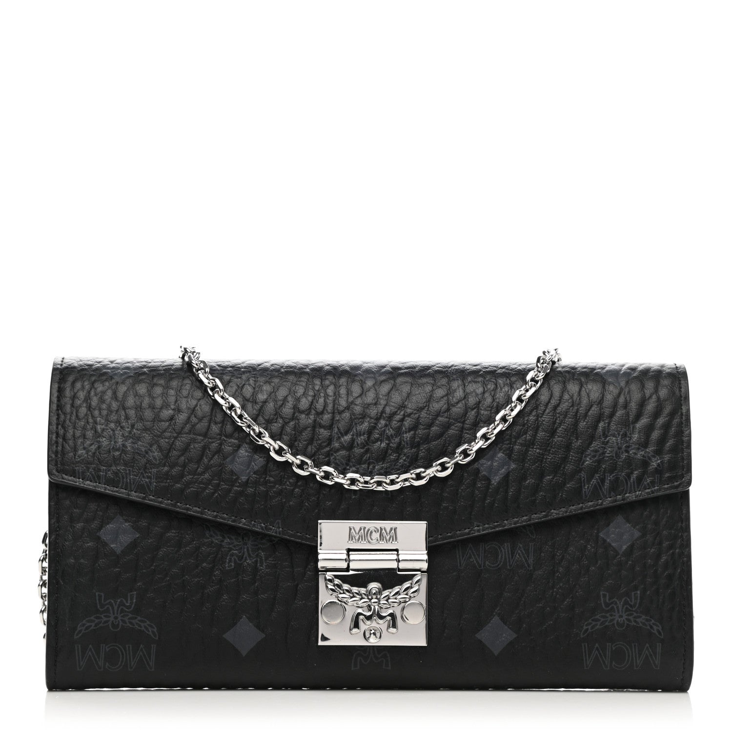 MCM Visetos Large Patricia Wallet On Chain Black 1 of 7