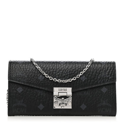 MCM Visetos Large Patricia Wallet On Chain Black 1 of 7