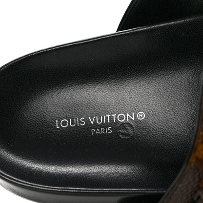 Louis Vuitton Patent Monogram Bom Dia Flat Mule Sandals 40 Black 6 of 8