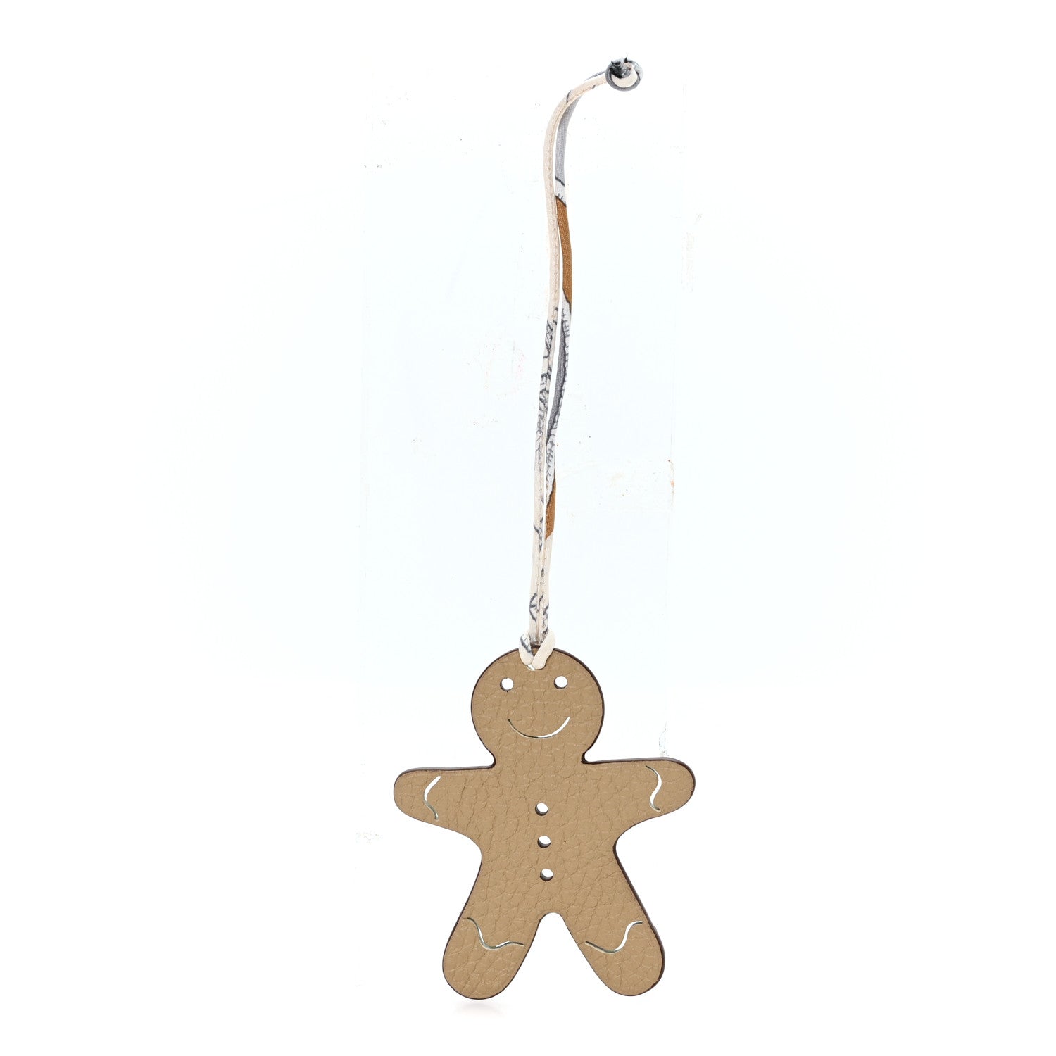 Hermes Taurillon Clemence Epsom Petit H Gingerbread Bag Charm 1 of 4