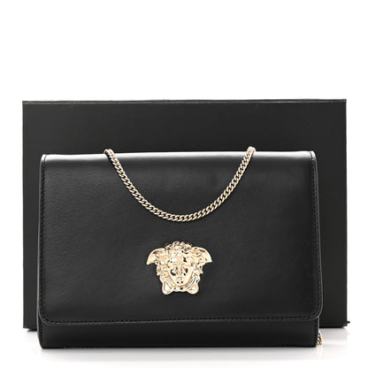Versace Vitello Palazzo Medusa Evening Clutch Bag Black 12 of 12