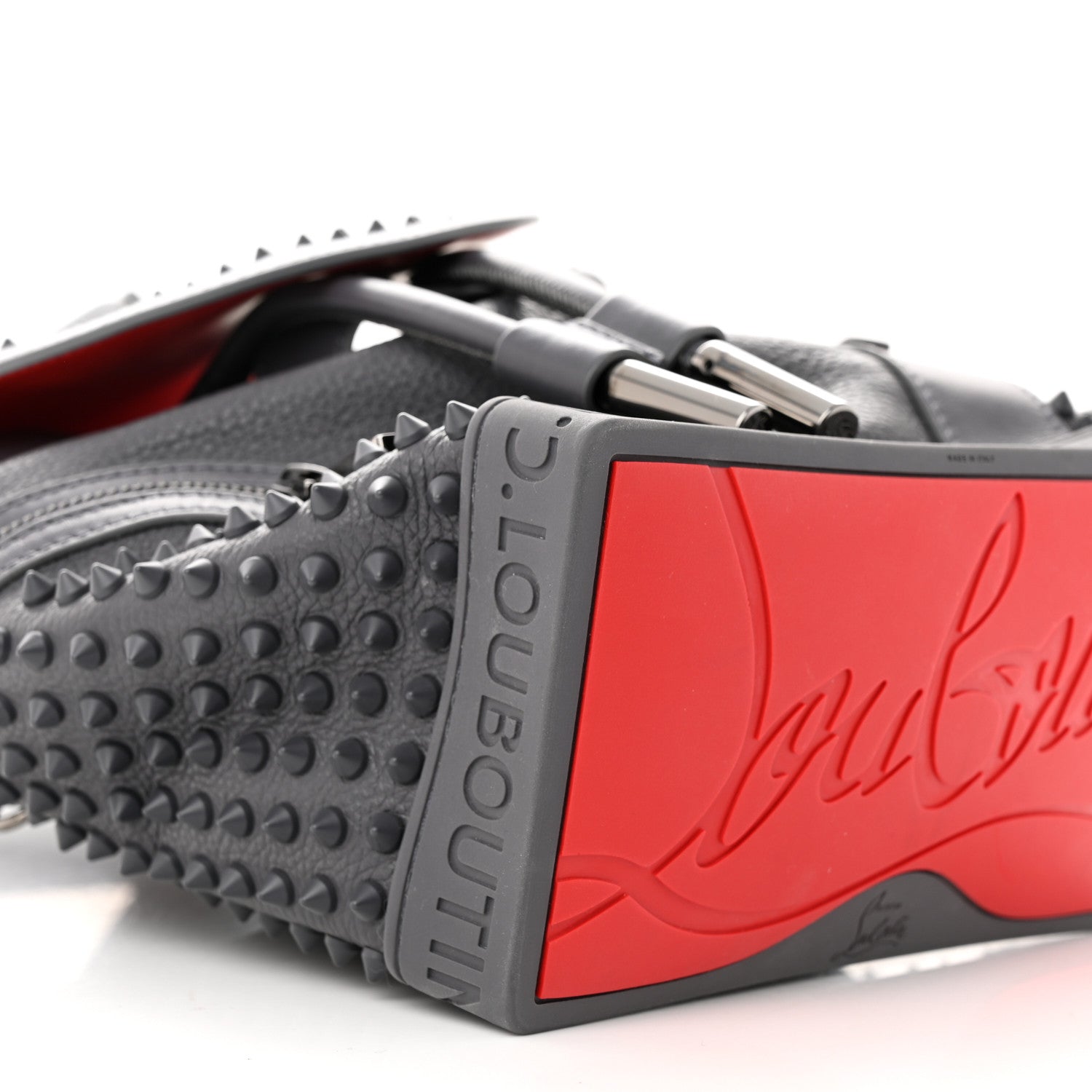 Christian Louboutin Calfskin Spiked Small Explorafunk Backpack Charbon 8 of 9