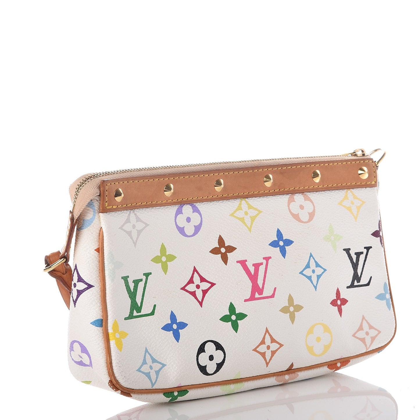 Monogram Multicolor Pochette Accessories White