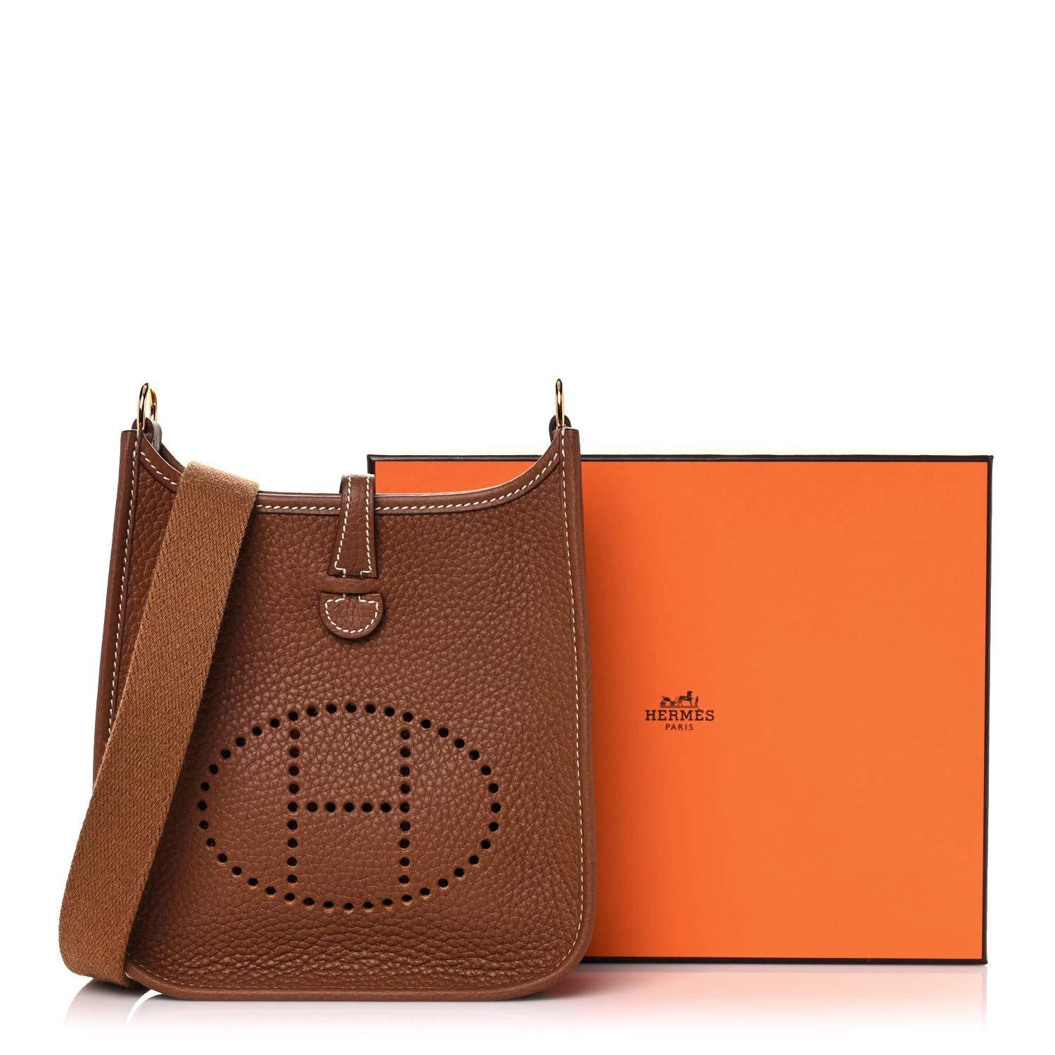Hermes Taurillon Clemence Evelyne TPM Gold 11 of 11