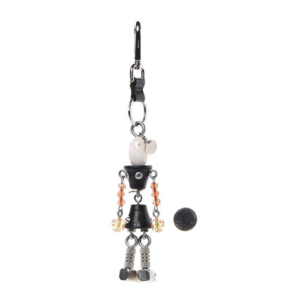 Prada Saffiano Robot Trick Keychain Black 2 of 4