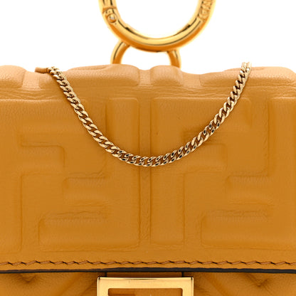 Fendi Nappa Matisse FF Embossed Nano Baguette Charm Zucca 3 of 9