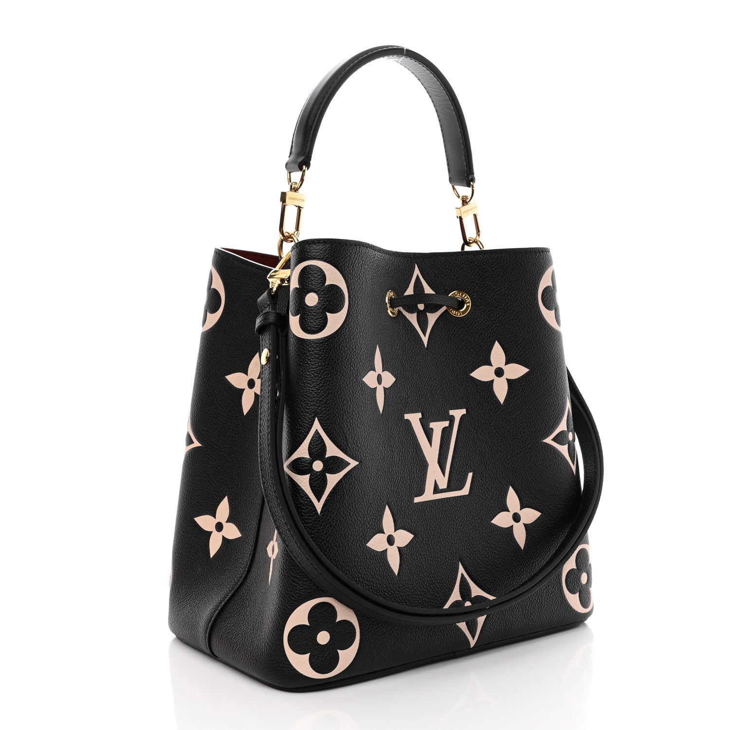 Louis Vuitton Empreinte Monogram Giant Neonoe MM Black Beige 4 of 13