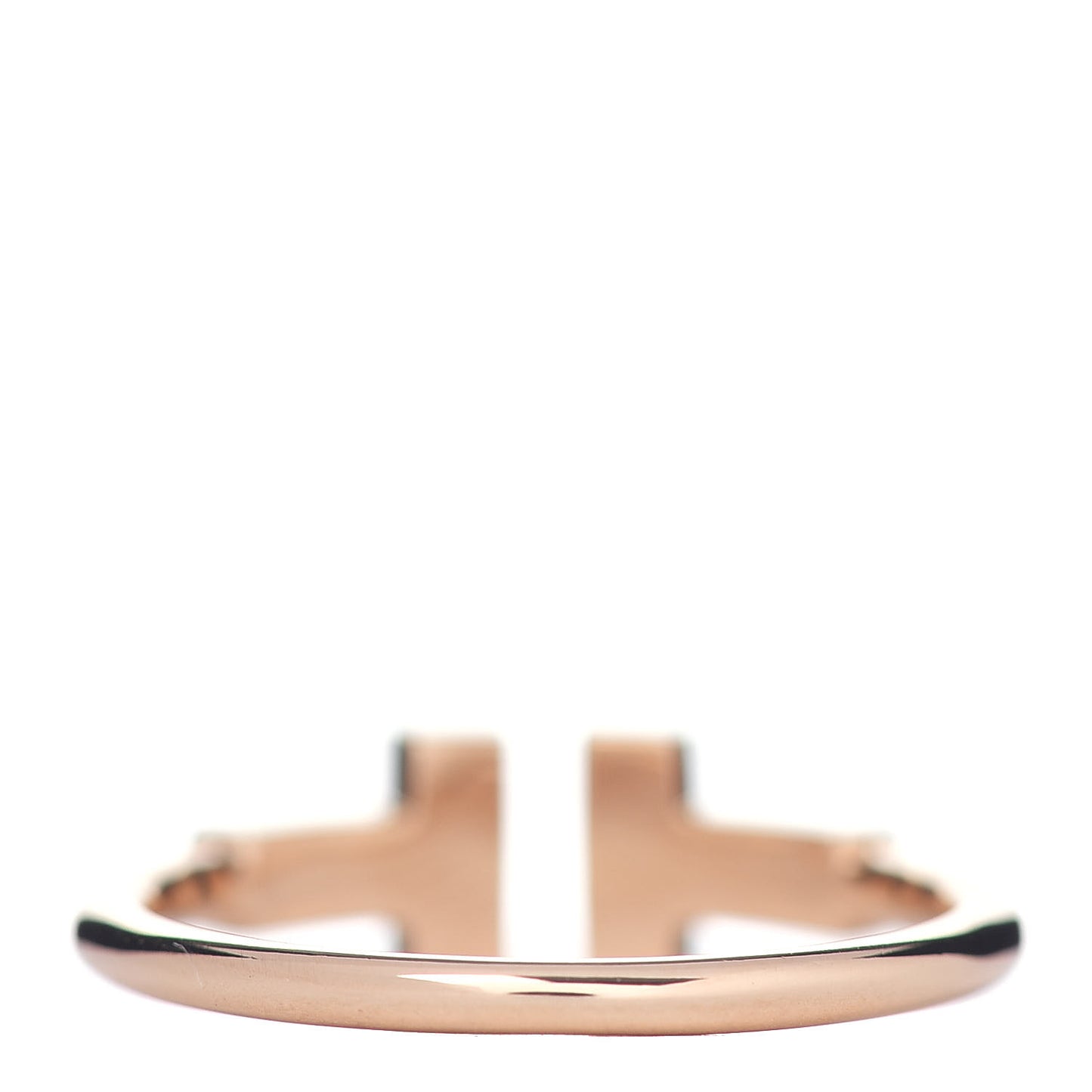 18K Rose Gold Diamond T Wire Ring 52 6