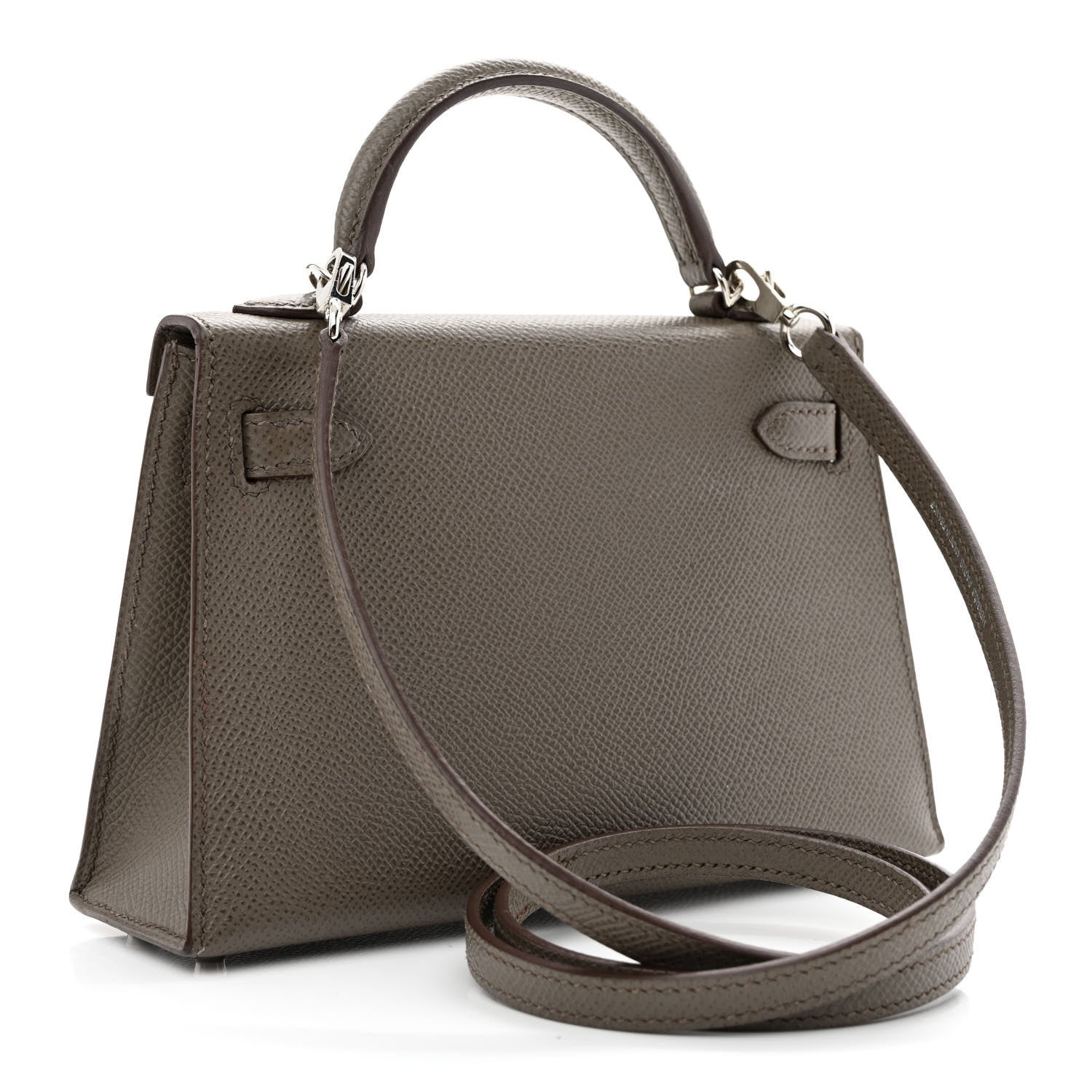 Hermes Epsom Mini Kelly Sellier 20 Etain 3 of 10